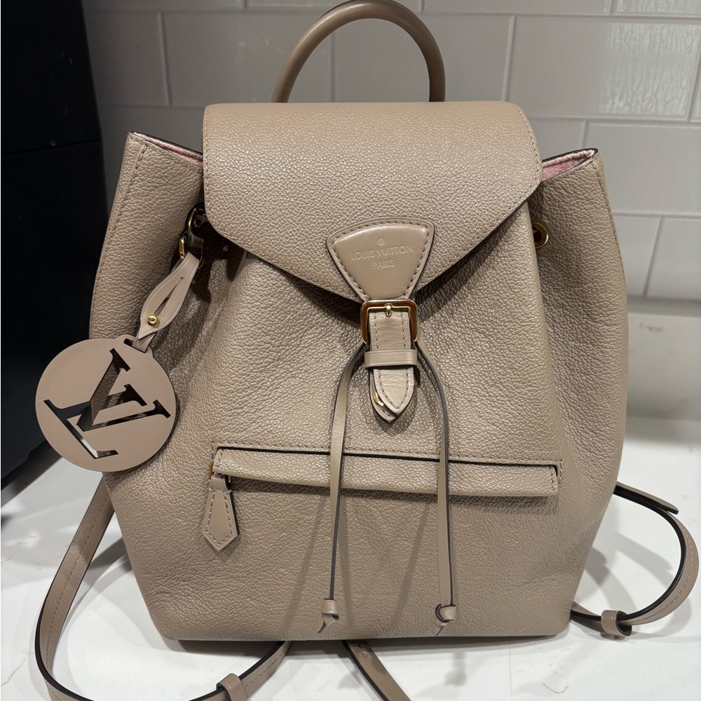 Louis Vuitton Taupe Leather Backpack